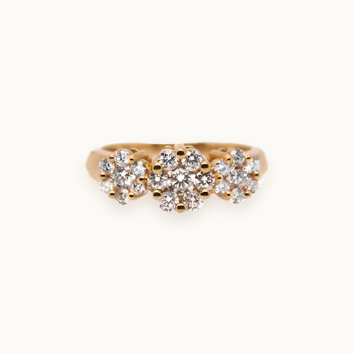 18k Yellow Gold Diamond Ring - Royal Diamonds Amsterdam